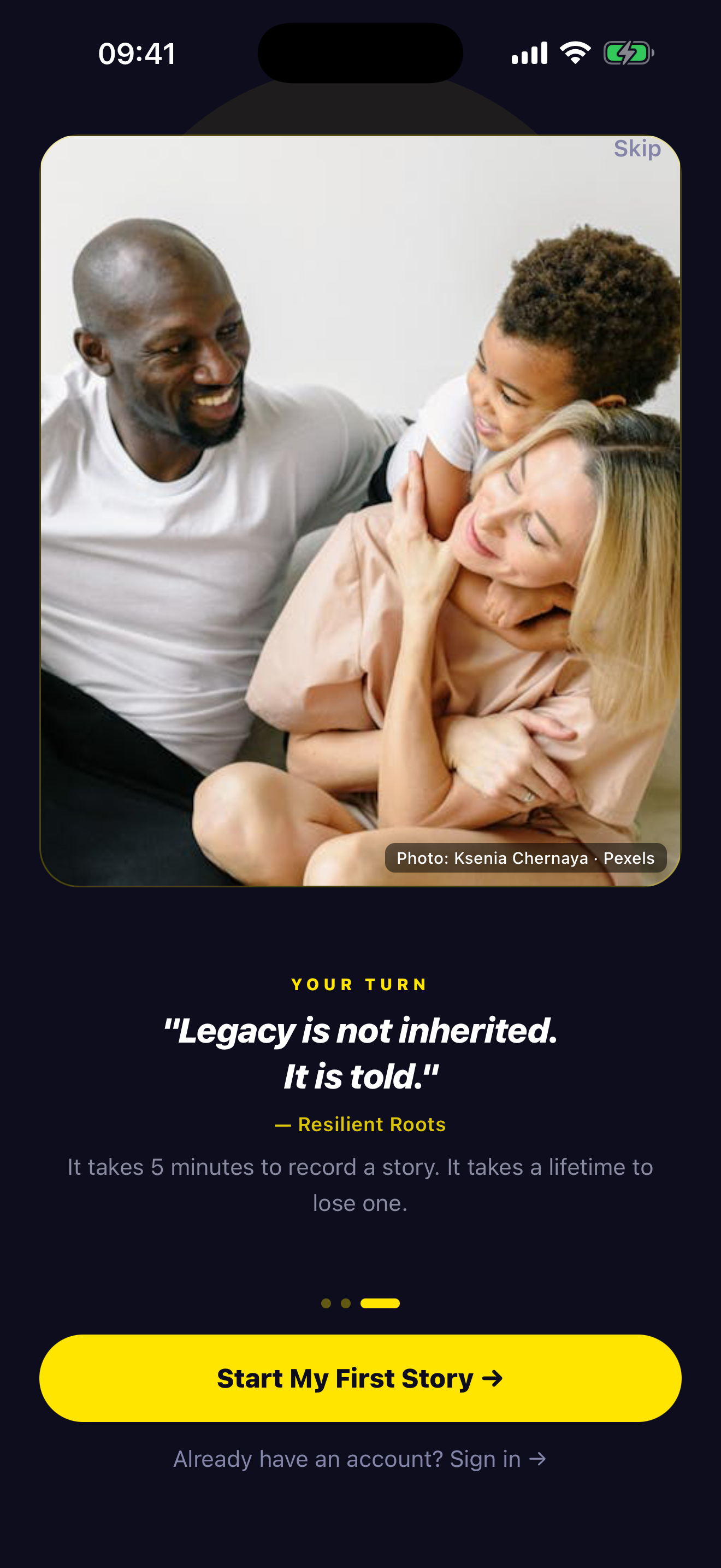 STORYTAP — your legacy screen